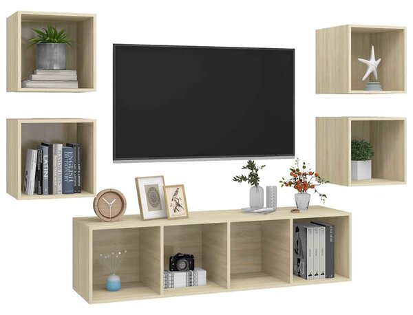 5dílný set TV skříněk dub sonoma kompozitní dřevo 3079622