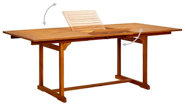 7dílný zahradní jídelní set masivní akáciové dřevo 150-200 cm 3079638