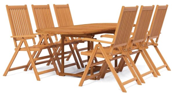 7dílný zahradní jídelní set masivní akáciové dřevo 160-240 cm 3079639