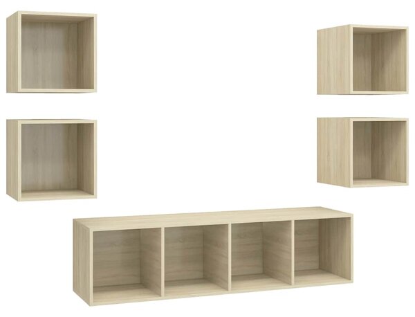 5dílný set TV skříněk dub sonoma kompozitní dřevo 3079622