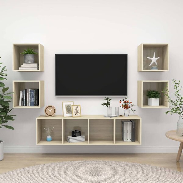 5dílný set TV skříněk dub sonoma kompozitní dřevo 3079622
