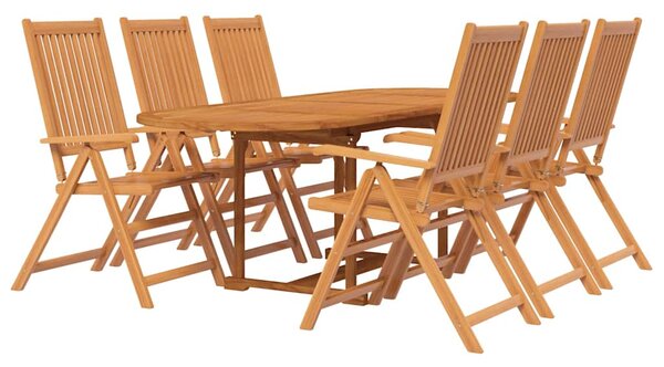 7dílný zahradní jídelní set masivní akáciové dřevo 160-240 cm 3079639