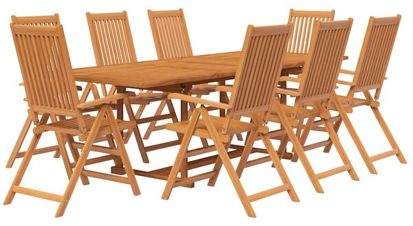 9dílný zahradní jídelní set masivní akáciové dřevo 160-240 cm 3079642