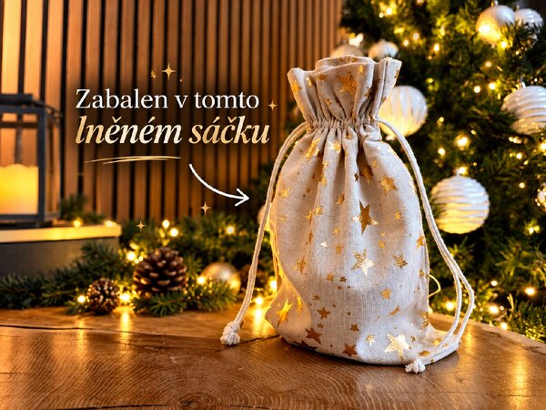Skládaný čtyřpatrový stromeček na sypanou či čajovou svíčku, okrově žlutý