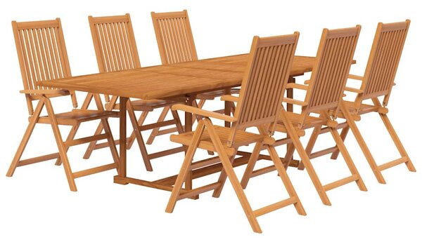 7dílný zahradní jídelní set masivní akáciové dřevo 160-240 cm 3079641