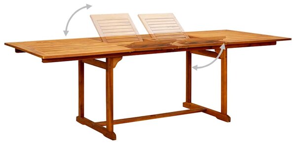 9dílný zahradní jídelní set masivní akáciové dřevo 160-240 cm 3079642