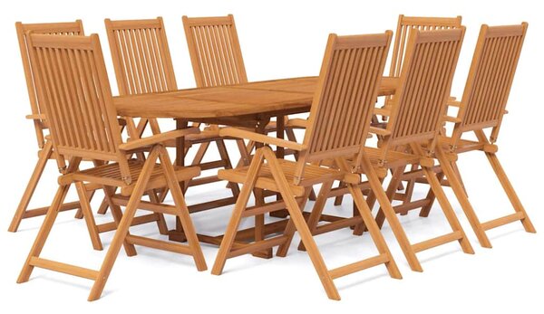 9dílný zahradní jídelní set masivní akáciové dřevo 160-240 cm 3079640