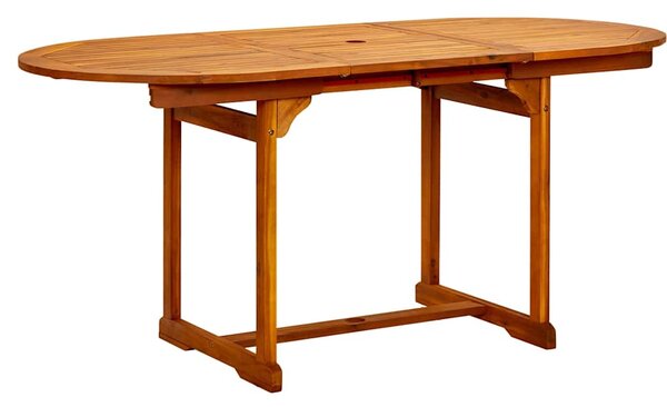 7dílný zahradní jídelní set masivní akáciové dřevo 120-170 cm 3079644