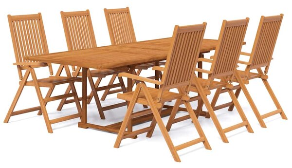 7dílný zahradní jídelní set masivní akáciové dřevo 160-240 cm 3079641