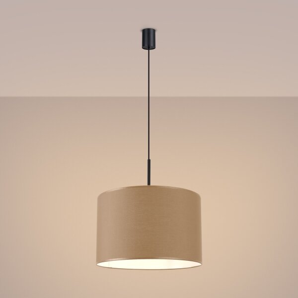 Sollux SL.1849 - Lustr na lanku NEVIA 1xE27/15W/230V pr. 40 cm taupe