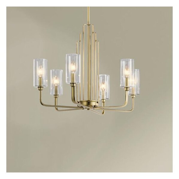 Quintiesse QN-KIMROSE6-BNB - Lustr na tyči KIMROSE 6xE14/40W/230V zlatá
