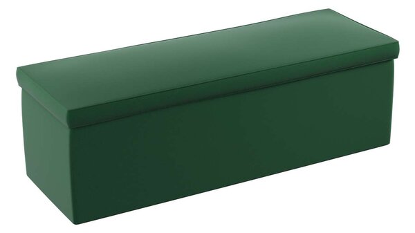 Yellow Tipi Čalouněný úložný sedací box, láhev zelená, 90 × 40 × 40 cm, Posh Velvet, 704-13