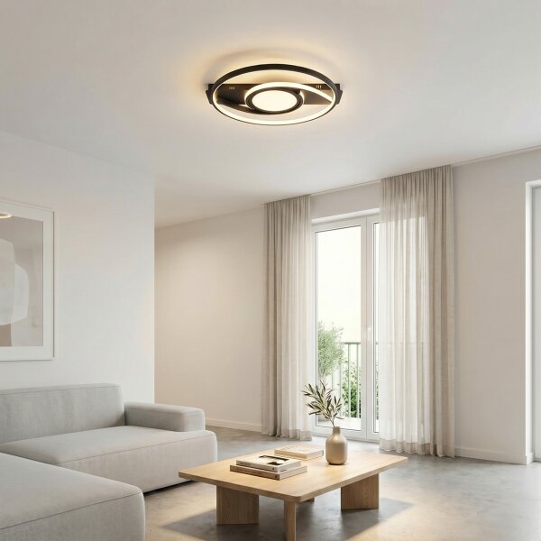 Brilagi - LED Stmívatelné stropní svítidlo TWIRL LED/38W/230V černá + DO