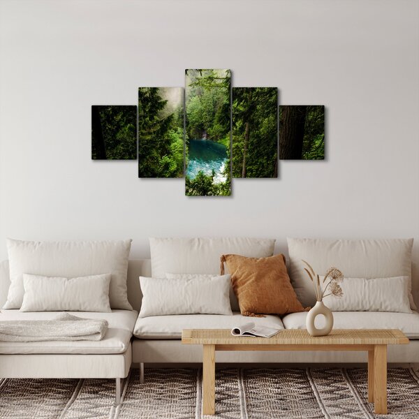 Obraz - Průzor mezi stromy (125x70 cm)
