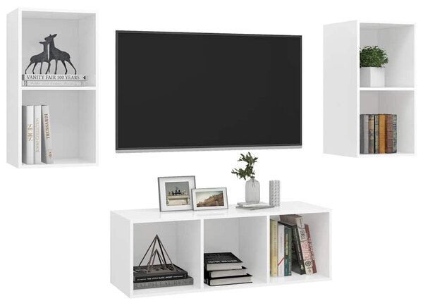 VidaXL TV skříňky 3 ks bílé dřevotříska 3079736