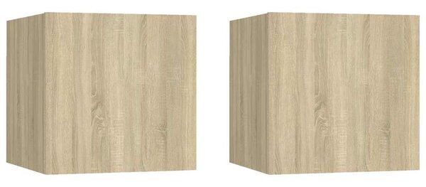 Noční stolky 2 ks dub sonoma 30,5 x 30 x 30 cm kompozitní dřevo 3079716