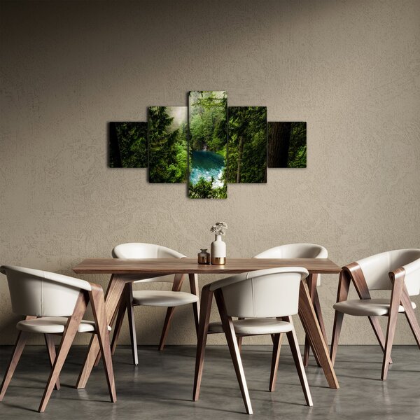Obraz - Průzor mezi stromy (125x70 cm)