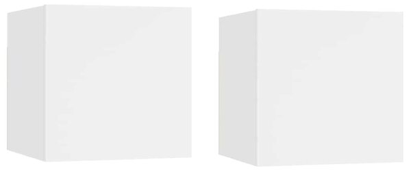 Noční stolky 2 ks bílé 30,5 x 30 x 30 cm kompozitní dřevo 3079707