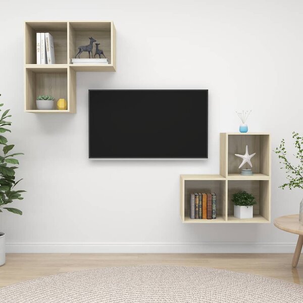 4dílný set TV skříněk dub sonoma kompozitní dřevo 3079766
