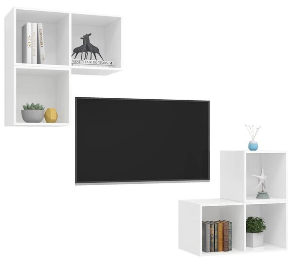 VidaXL TV skříňky 4 ks bílé dřevotříska 3079763