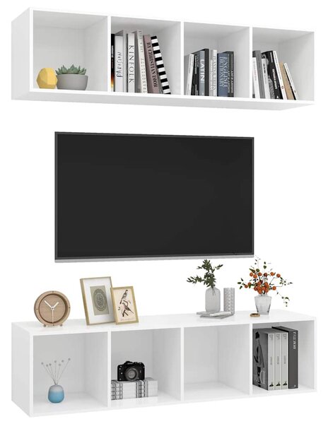 Nástěnné TV skříňky 2 ks bílé kompozitní dřevo 3079781
