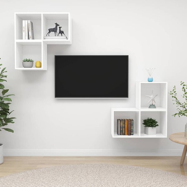 VidaXL TV skříňky 4 ks bílé dřevotříska 3079763