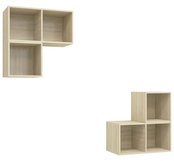 4dílný set TV skříněk dub sonoma kompozitní dřevo 3079766