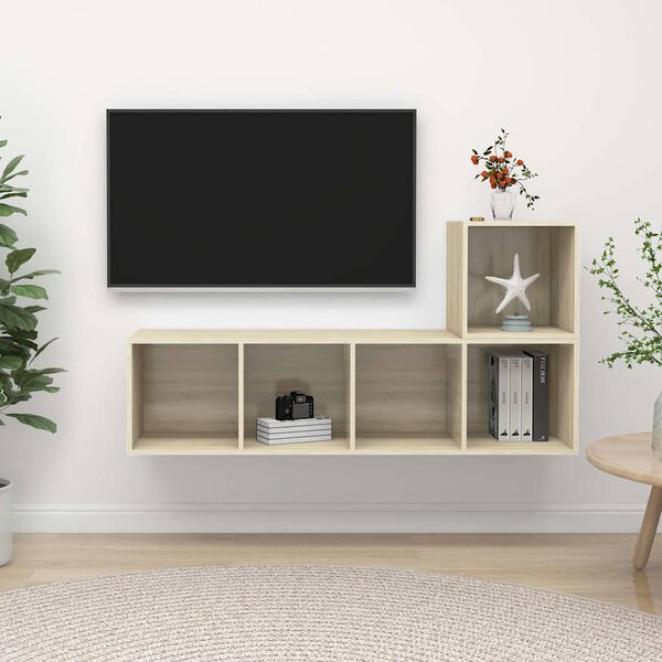 2dílný set TV skříněk dub sonoma dřevotříska 3079802