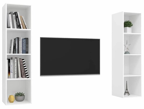 Nástěnné TV skříňky 2 ks bílé kompozitní dřevo 3079862