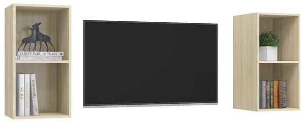 Nástěnné TV skříňky 2 ks dub sonoma kompozitní dřevo 3079847