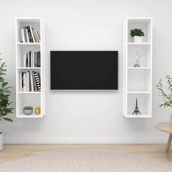 Nástěnné TV skříňky 2 ks bílé kompozitní dřevo 3079862