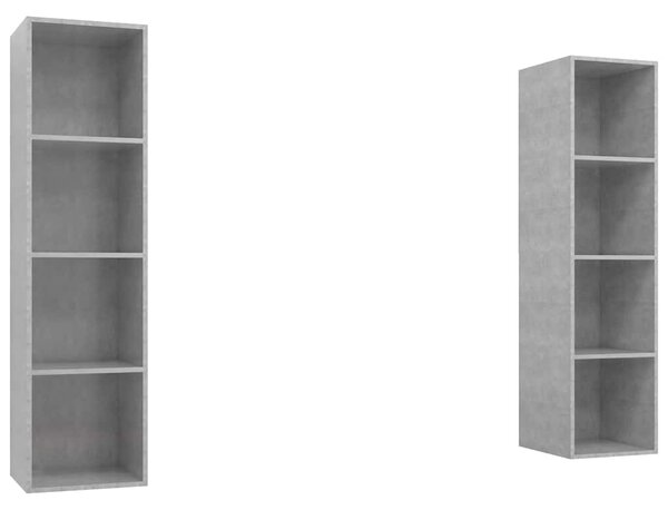 Nástěnné TV skříňky 2 ks betonově šedé dřevotříska 3079866