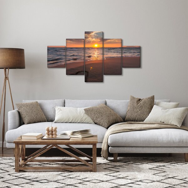 Obraz srdce v písku (125x70 cm)