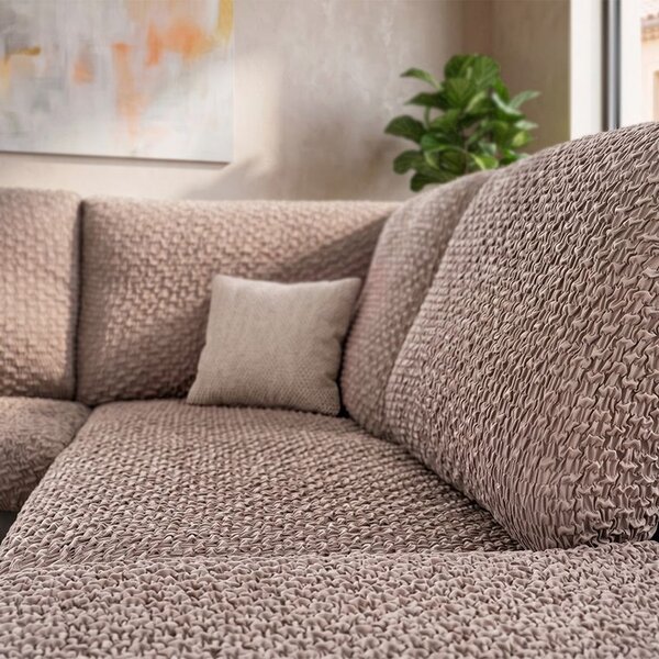 Bielastické potahy MODULO oříškové sedák S (40-59 cm x 50-80 cm)