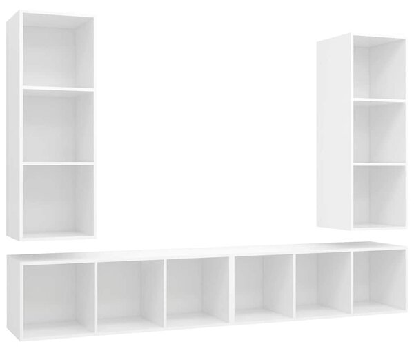Nástěnné TV skříňky 4 ks bílé dřevotříska 3079880