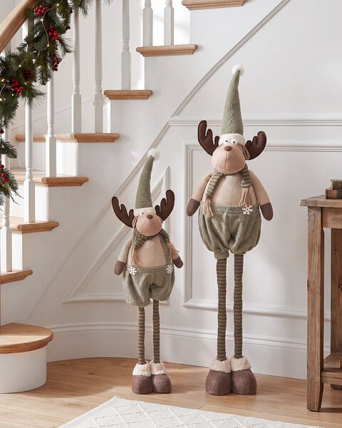 Sada 2 vánočních dekorací FISKARS 68-87/90-118 cm Sob Vícebarevná