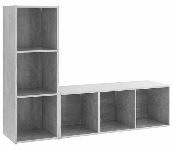 TV skříňky 2 ks betonově šedé 107 x 35 x 37 cm dřevotříska 3079938