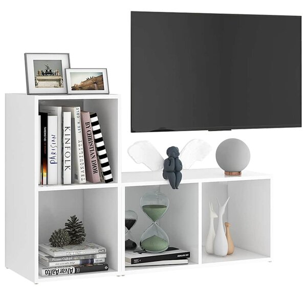 TV skříňky 2 ks bílé 72 x 35 x 36,5 cm kompozitní dřevo 3079943