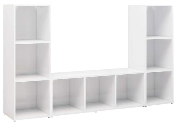 TV skříňky 3 ks bílé 107 x 35 x 37 cm dřevotříska 3079961