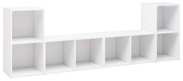 TV skříňky 4 ks bílé 72 x 35 x 36,5 cm kompozitní dřevo 3079970