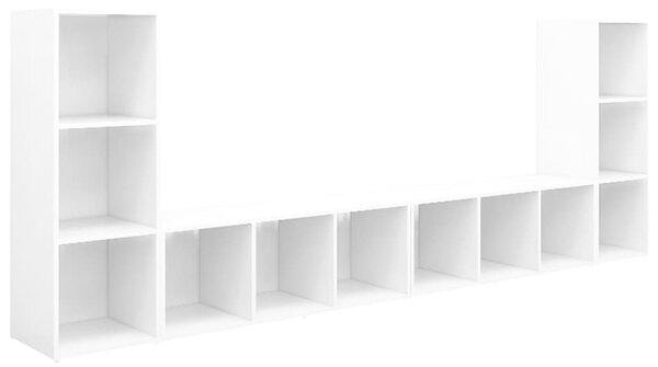 TV skříňky 4 ks bílé 107 x 35 x 37 cm dřevotříska 3080033