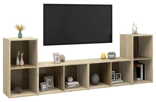 TV skříňky 4 ks dub sonoma 72 x 35 x 36,5 cm kompozitní dřevo 3079973