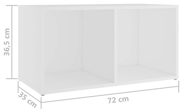 TV skříňky 4 ks bílé 72 x 35 x 36,5 cm kompozitní dřevo 3079970