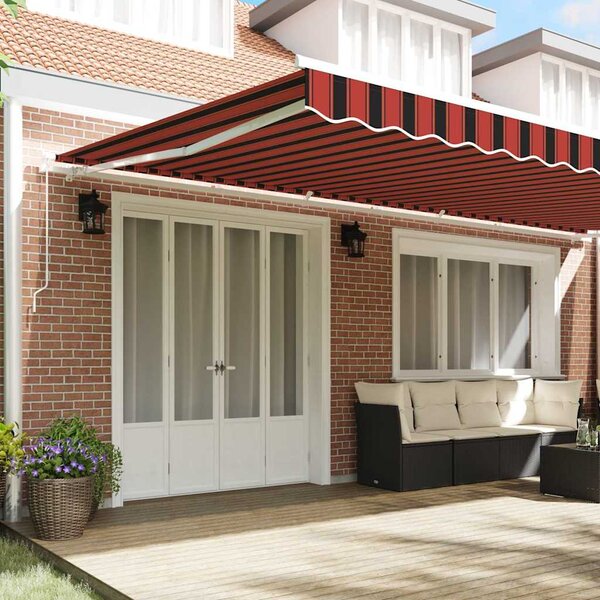 Stahovací markýza Oranžová a hnědá 600 × 300 cm 3081615