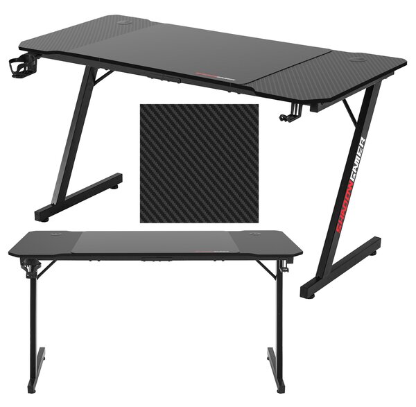 Herní stůl GAMER 1.0 – 140 cm, s podložkou pod myš