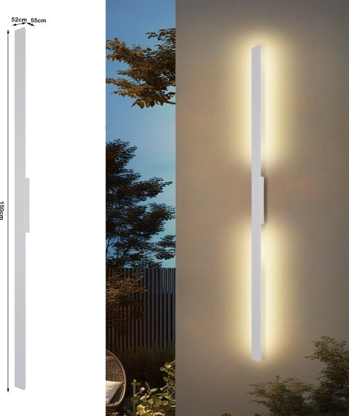 Brilagi - LED Venk. nást. svít. LUNA LED/30W/230V 3000K IP65 150 cm bílá CRI 90