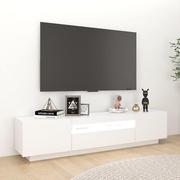 TV skříňka s LED osvětlením bílá 180 x 35 x 40 cm 3081897