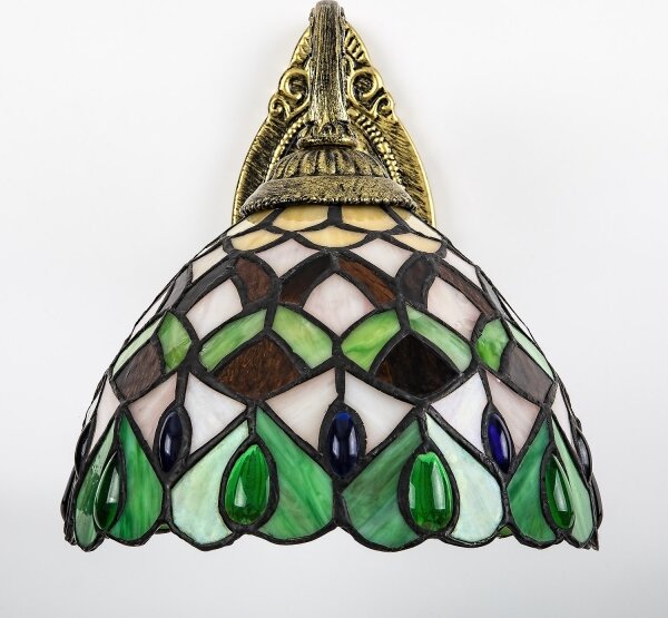 Brilagi - Tiffany vitrážová nástěnná lampa MARGARET 1xE27/40W/230V