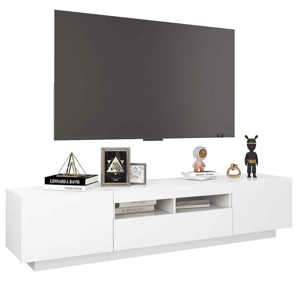 TV skříňka s LED osvětlením bílá 180 x 35 x 40 cm 3081897