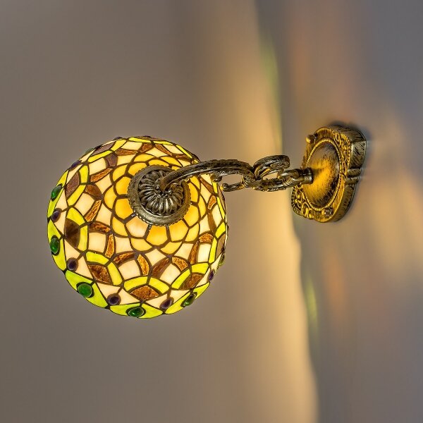 Brilagi - Tiffany vitrážová nástěnná lampa MARGARET 1xE27/40W/230V